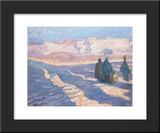 Three Egyptian Women 20x24 Black Modern Wood Framed Art Print Poster by Maleas, Constantine