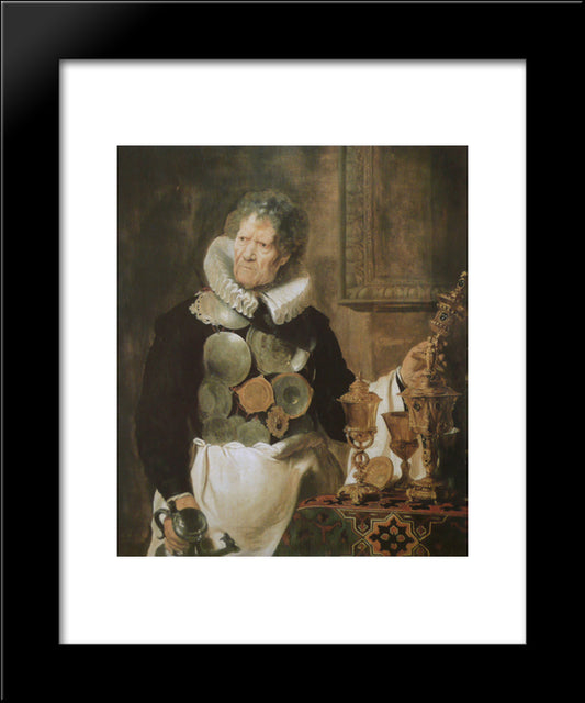 Portrait Of Abraham Grapheus 20x24 Black Modern Wood Framed Art Print Poster by Vos, Cornelis de