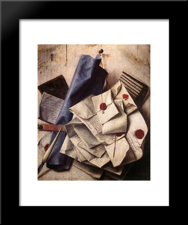 Quodlibet 20x24 Black Modern Wood Framed Art Print Poster by Gysbrechts, Cornelis Norbertus