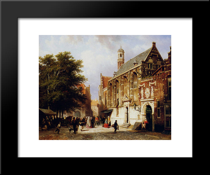 City View 20x24 Black Modern Wood Framed Art Print Poster by Springer, Cornelis