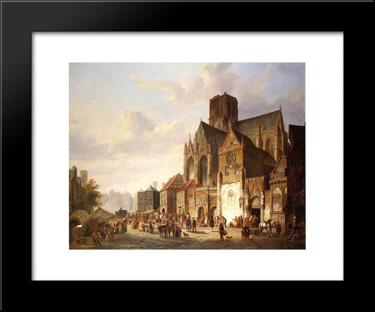View Of Montelspran 20x24 Black Modern Wood Framed Art Print Poster by Springer, Cornelis