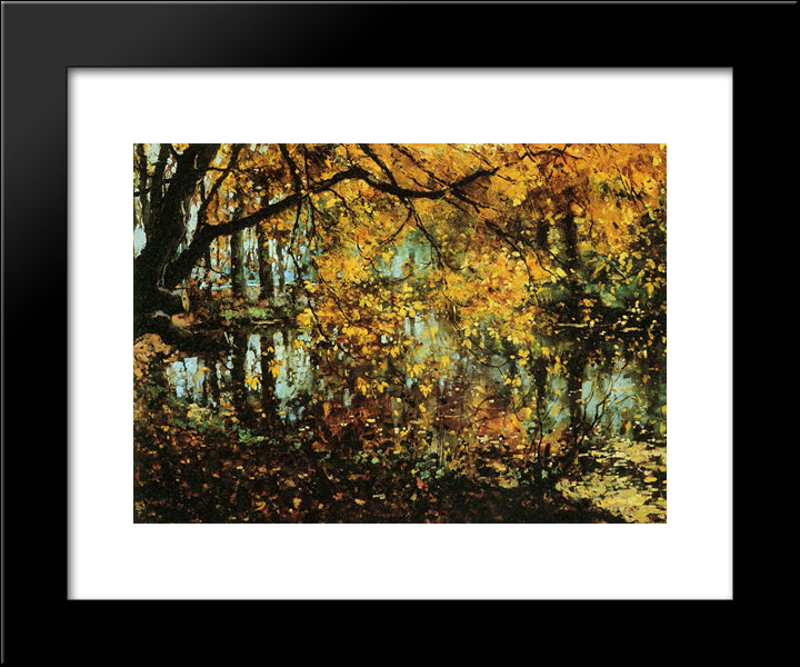 Coesweerd In Laren In The Autumn 20x24 Black Modern Wood Framed Art Print Poster by Vreedenburgh, Cornelis