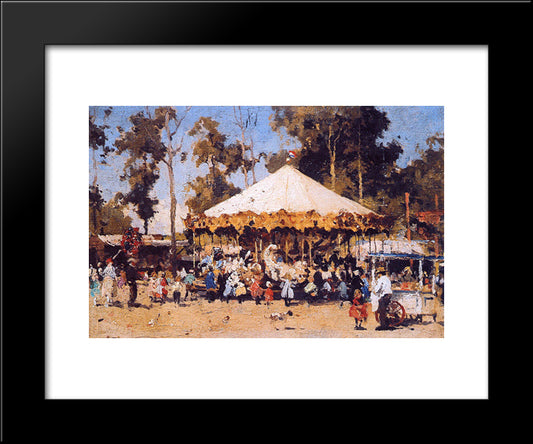 Fair In Laren 20x24 Black Modern Wood Framed Art Print Poster by Vreedenburgh, Cornelis