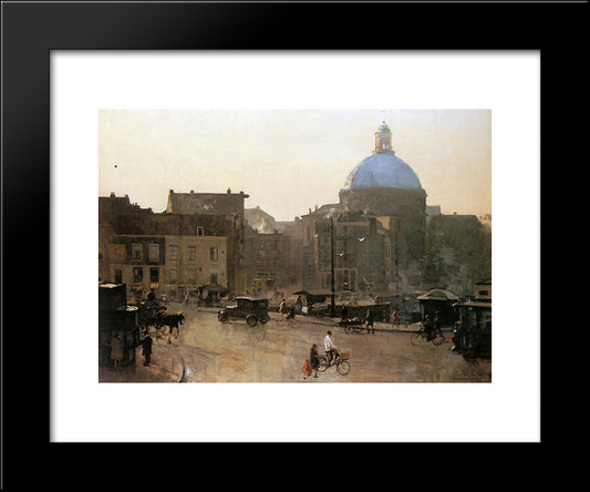 View Of The Singel, Amsterdam, With The Koepelkerk Beyond 20x24 Black Modern Wood Framed Art Print Poster by Vreedenburgh, Cornelis