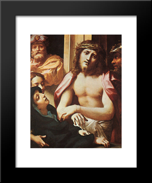 Christ Presented To The People (Ecce Homo) 20x24 Black Modern Wood Framed Art Print Poster by Correggio