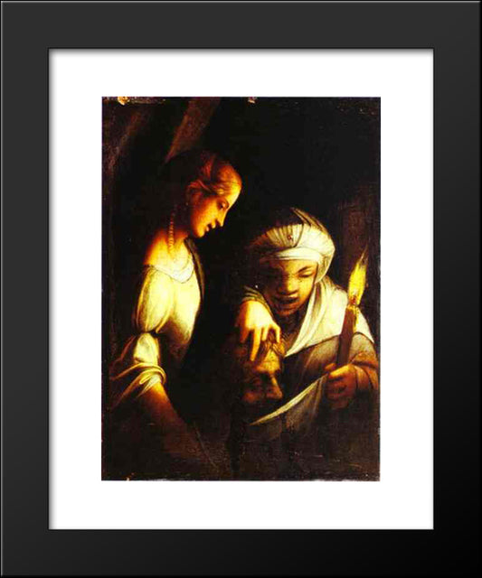 Judith 20x24 Black Modern Wood Framed Art Print Poster by Correggio