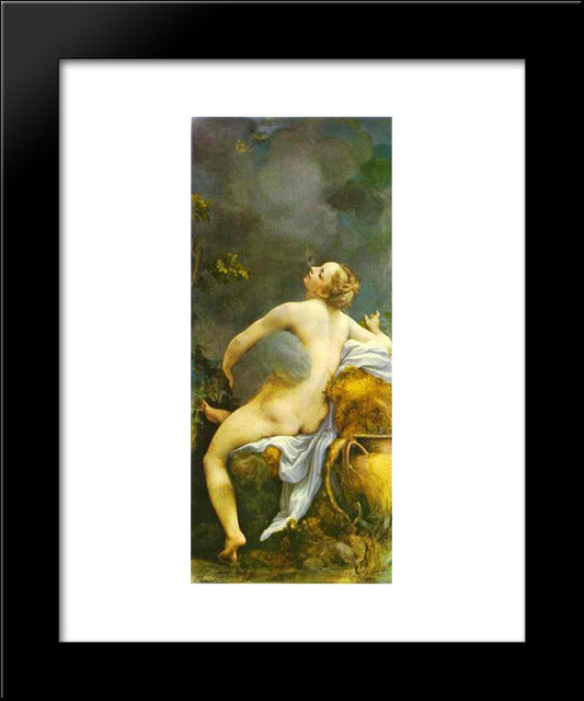 Jupiter And Io 20x24 Black Modern Wood Framed Art Print Poster by Correggio