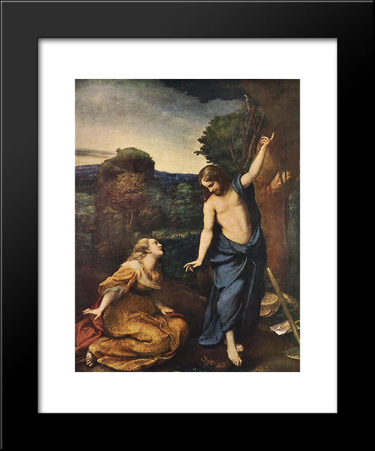 Noli Me Tangere 20x24 Black Modern Wood Framed Art Print Poster by Correggio