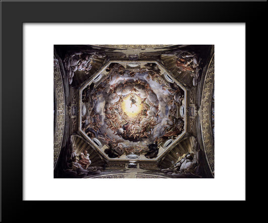 The Assumption Of The Virgin 20x24 Black Modern Wood Framed Art Print Poster by Correggio