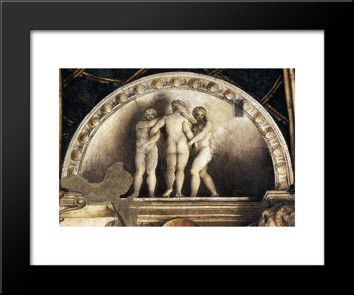 Three Graces 20x24 Black Modern Wood Framed Art Print Poster by Correggio