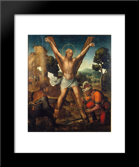 Mart­rio De Santo Andre 20x24 Black Modern Wood Framed Art Print Poster by Figueiredo, Cristovao de