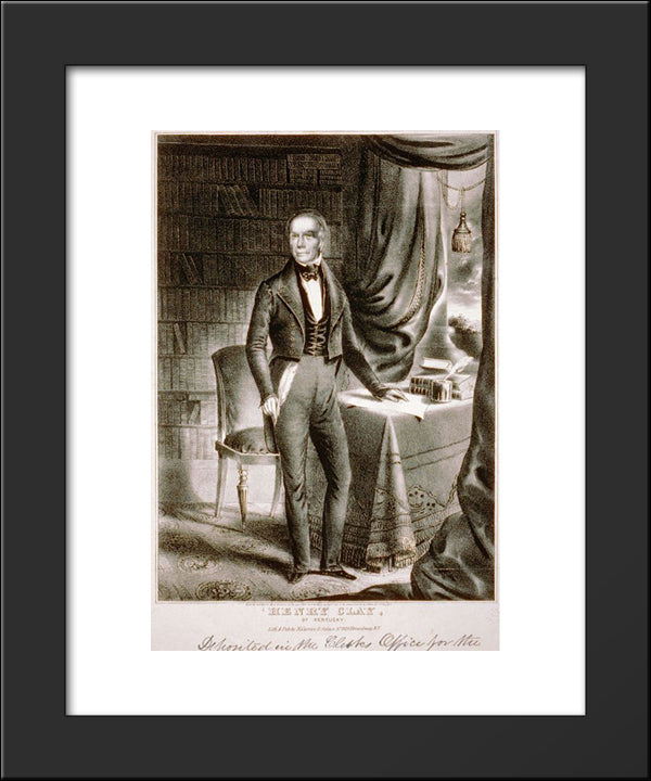 Henry Clay Of Kentucky 20x24 Black Modern Wood Framed Art Print Poster by Currier and Ives