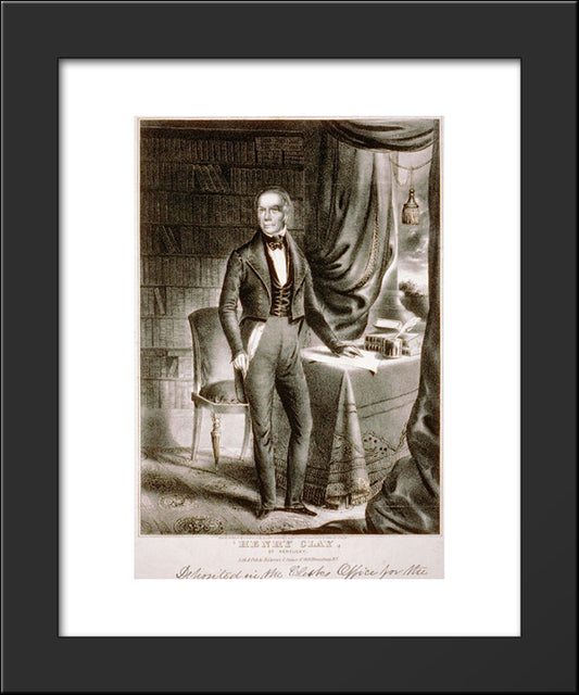 Henry Clay Of Kentucky 20x24 Black Modern Wood Framed Art Print Poster by Currier and Ives