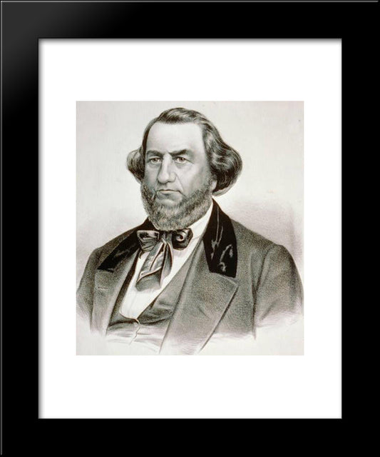 Herschel Vespasian Johnson 20x24 Black Modern Wood Framed Art Print Poster by Currier and Ives