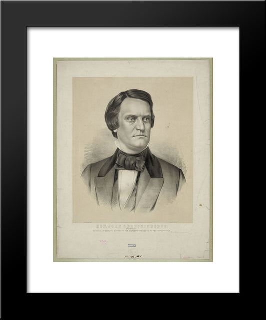 Hon. John C. Breckinridge Of Kentucky 20x24 Black Modern Wood Framed Art Print Poster by Currier and Ives