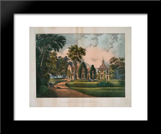 Sunnyside 20x24 Black Modern Wood Framed Art Print Poster by Currier and Ives