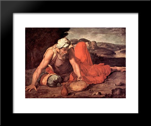 The Prophet Elias 20x24 Black Modern Wood Framed Art Print Poster by Volterra, Daniele da