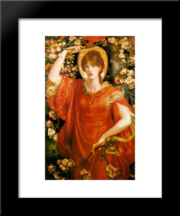 A Vision Of Fiammetta 20x24 Black Modern Wood Framed Art Print Poster by Rossetti, Dante Gabriel