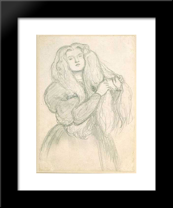 Annie Miller 20x24 Black Modern Wood Framed Art Print Poster by Rossetti, Dante Gabriel