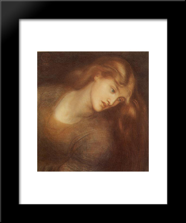 Aspecta Medusa 20x24 Black Modern Wood Framed Art Print Poster by Rossetti, Dante Gabriel