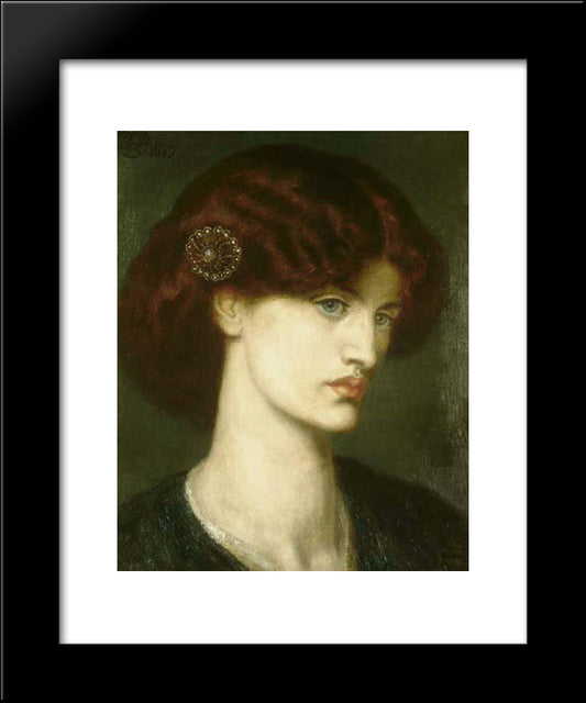 Beatrice 20x24 Black Modern Wood Framed Art Print Poster by Rossetti, Dante Gabriel