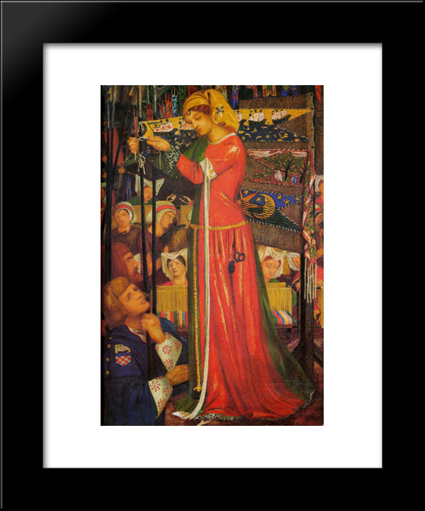 Before The Battle 20x24 Black Modern Wood Framed Art Print Poster by Rossetti, Dante Gabriel