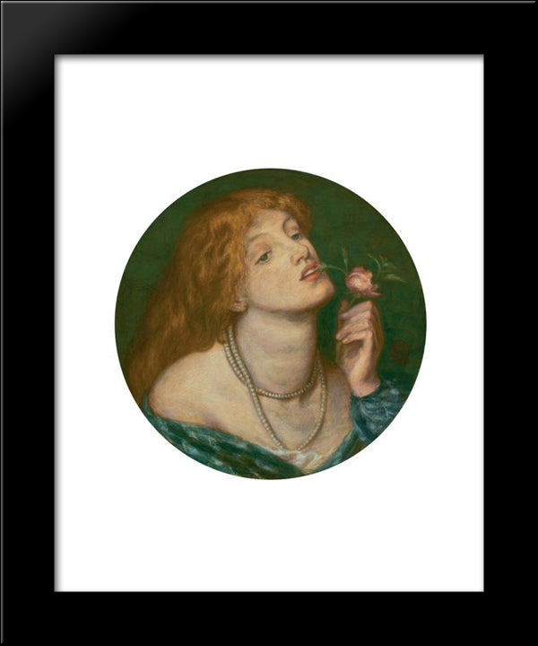 Belcolore 20x24 Black Modern Wood Framed Art Print Poster by Rossetti, Dante Gabriel