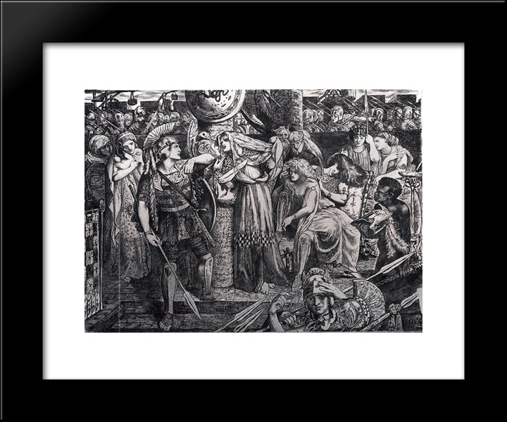 Cassandra 20x24 Black Modern Wood Framed Art Print Poster by Rossetti, Dante Gabriel