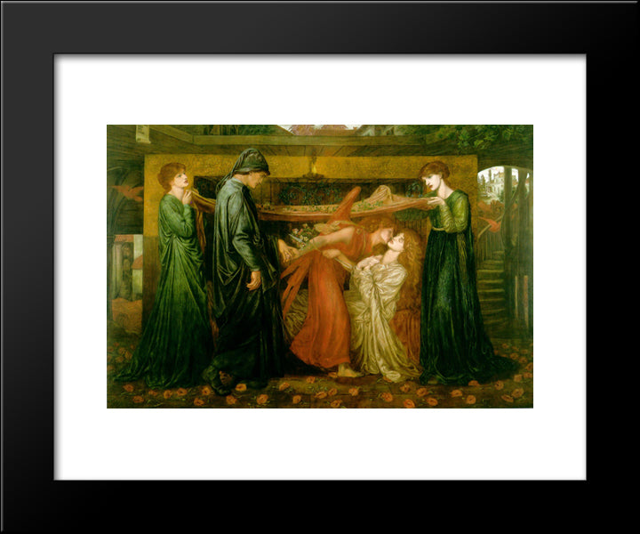 Dante'S Dream 20x24 Black Modern Wood Framed Art Print Poster by Rossetti, Dante Gabriel