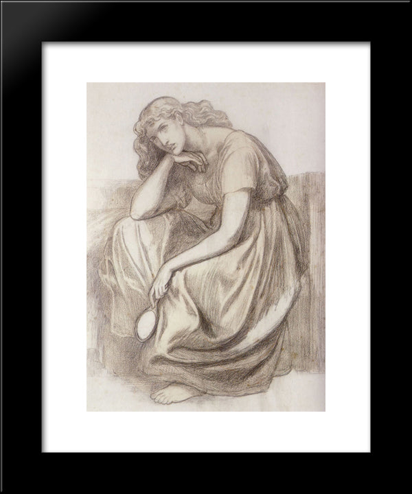 Desdemona 20x24 Black Modern Wood Framed Art Print Poster by Rossetti, Dante Gabriel