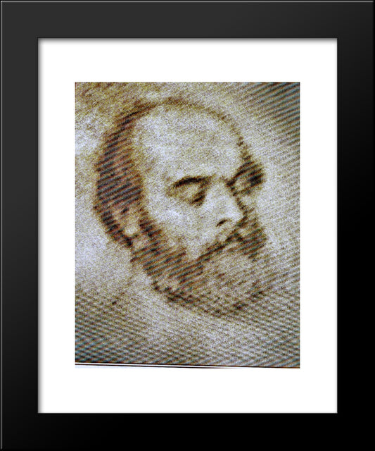 Drawing 20x24 Black Modern Wood Framed Art Print Poster by Rossetti, Dante Gabriel