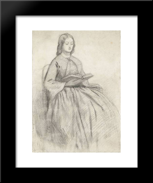 Elizabeth Siddall In A Chair 20x24 Black Modern Wood Framed Art Print Poster by Rossetti, Dante Gabriel