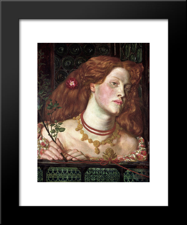 Fair Rosamund 20x24 Black Modern Wood Framed Art Print Poster by Rossetti, Dante Gabriel