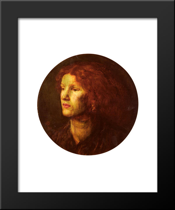 Fanny Cornforth 20x24 Black Modern Wood Framed Art Print Poster by Rossetti, Dante Gabriel