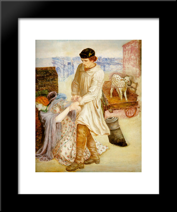 Found 20x24 Black Modern Wood Framed Art Print Poster by Rossetti, Dante Gabriel