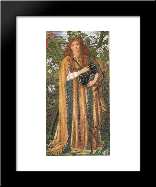 Golden Water 20x24 Black Modern Wood Framed Art Print Poster by Rossetti, Dante Gabriel