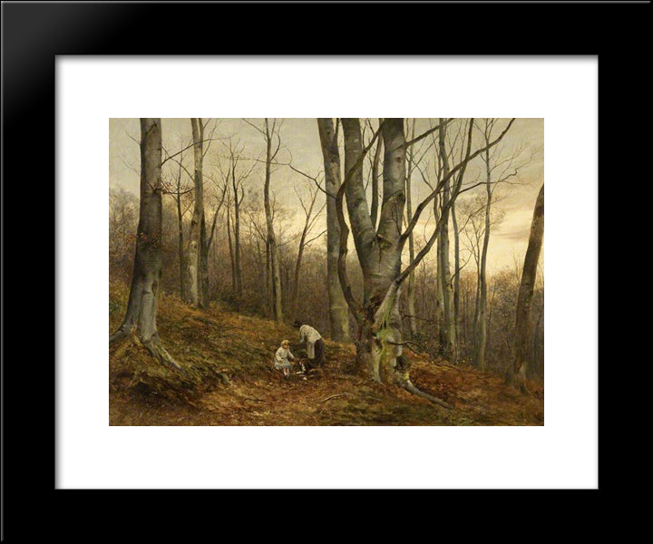 A Beech Wood, Malvern, Worcestershire 20x24 Black Modern Wood Framed Art Print Poster by Bates, David