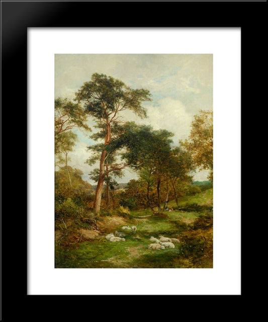 A Warwickshire Lane 20x24 Black Modern Wood Framed Art Print Poster by Bates, David