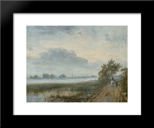Early Morning On The Severn 20x24 Black Modern Wood Framed Art Print Poster by Bates, David