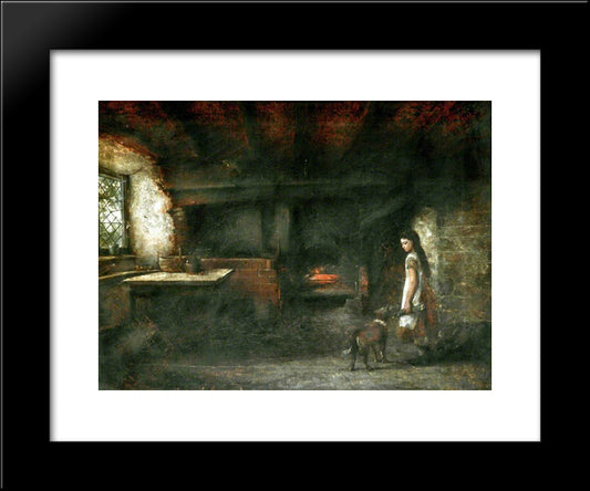 Interior Of A Welsh Cottage 20x24 Black Modern Wood Framed Art Print Poster by Bates, David