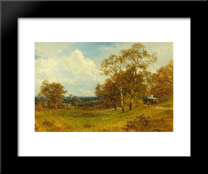 On Ripple Common, Worcestershire 20x24 Black Modern Wood Framed Art Print Poster by Bates, David
