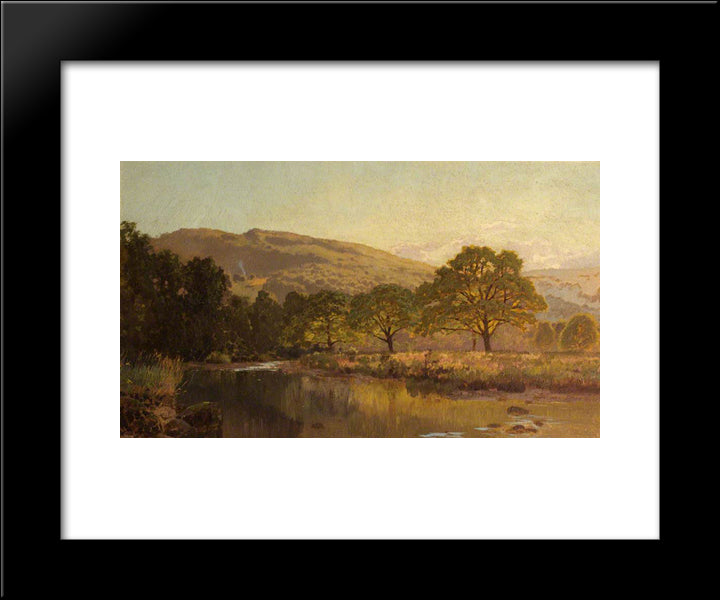River Landscape 20x24 Black Modern Wood Framed Art Print Poster by Bates, David