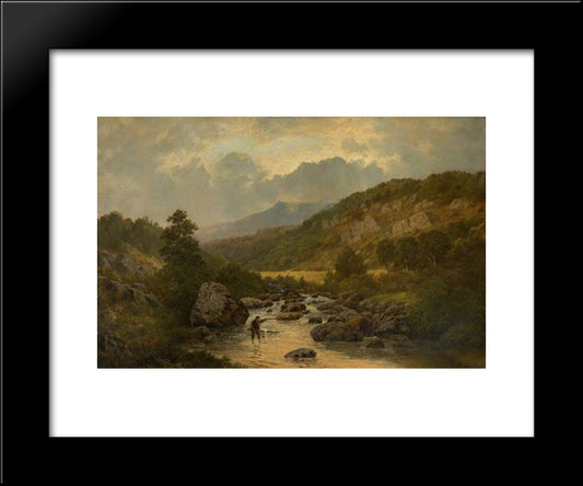The Lledr Valley 20x24 Black Modern Wood Framed Art Print Poster by Bates, David