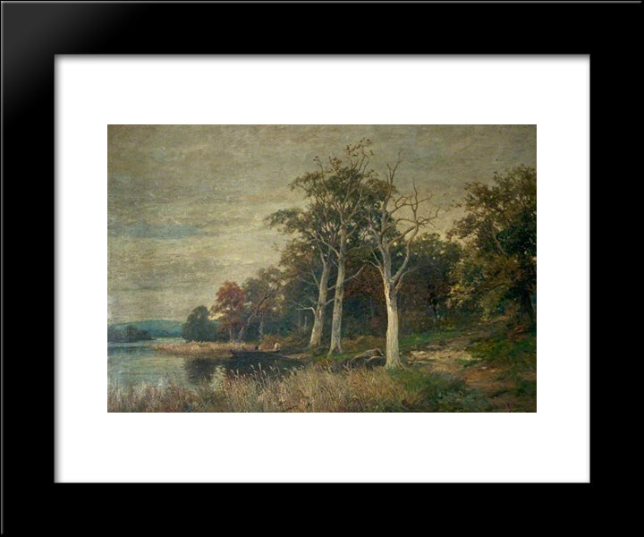 The Shores Of Rydal Water, Cumbria 20x24 Black Modern Wood Framed Art Print Poster by Bates, David