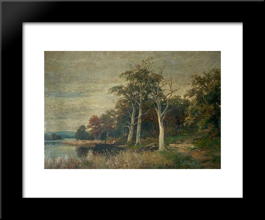 The Shores Of Rydal Water, Cumbria 20x24 Black Modern Wood Framed Art Print Poster by Bates, David