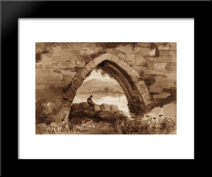 A Bridge 20x24 Black Modern Wood Framed Art Print Poster by Cox, David