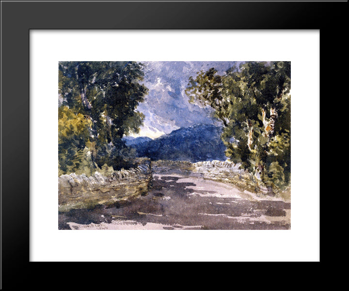 A Welsh Road 20x24 Black Modern Wood Framed Art Print Poster by Cox, David