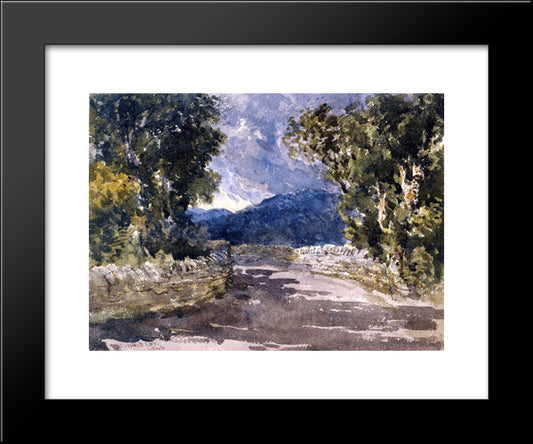 A Welsh Road 20x24 Black Modern Wood Framed Art Print Poster by Cox, David
