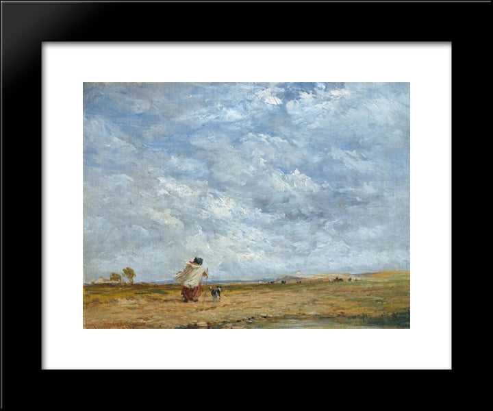 A Windy Day 20x24 Black Modern Wood Framed Art Print Poster by Cox, David