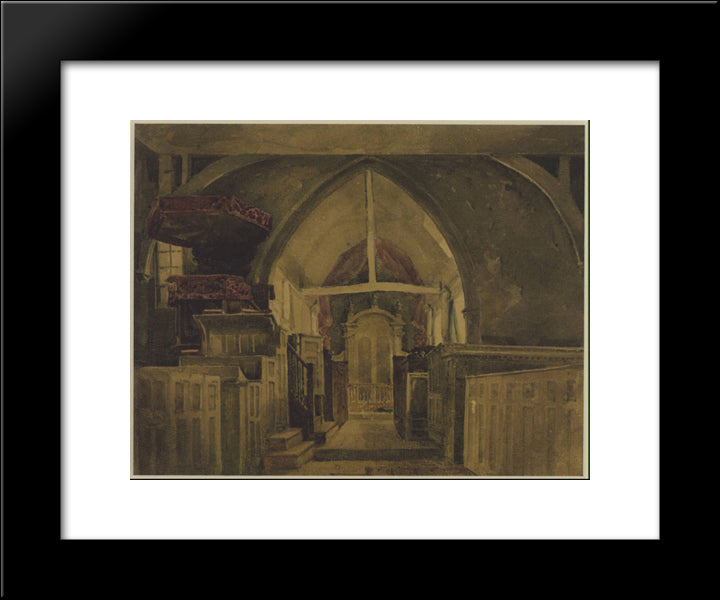 Beckenham Church, Kent 20x24 Black Modern Wood Framed Art Print Poster by Cox, David